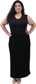 img 3 attached to Women's Stretch Comfort Black Skirt - Women's Clothing and Skirts