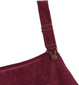 img 2 attached to 👗 Burgundy Corduroy Pinafore Dress for Women - Adjustable | Romwe Online Store