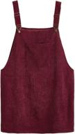 👗 burgundy corduroy pinafore dress for women - adjustable | romwe online store logo