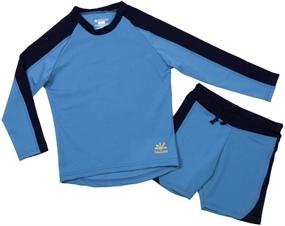 img 1 attached to Laguna Protective 2 🩱 Piece Boys' Swimsuit - Nozone Clothing