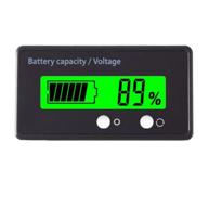 waterproof battery capacity indicator golf cart voltage meter with lcd display and green backlight – 12v, 24v, 36v, 48v – digital voltmeter testers for 2s-15s lithium battery and lead-acid batteries logo
