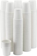 🥤 300-pack 4 oz. white paper disposable cups for hot/cold drinks - ideal for water coolers, parties, or on-the-go coffee logo