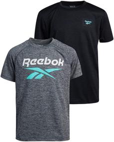 img 4 attached to 👕 Футболки Reebok для мальчиков с быстрой сушкой и высокой спортивной производительностью: оставайтесь прохладными и комфортными с этим набором из 2-х футболок!