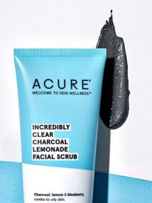 img 2 attached to 🍋 ACURE Clear Charcoal Lemonade Facial Scrub - 100% Vegan, Exfoliating & Detoxifying for Oily to Normal & Acne Prone Skin – Charcoal, Lemon & Blueberry – 4 Fl Oz (Packaging May Vary)