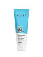 🍋 acure clear charcoal lemonade facial scrub - 100% vegan, exfoliating & detoxifying for oily to normal & acne prone skin – charcoal, lemon & blueberry – 4 fl oz (packaging may vary) logo