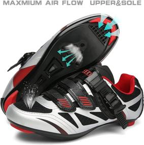 img 2 attached to AMESHON Cycling Peloton Compatible Numeric_11_Point_5 Men's Shoes for Athletic