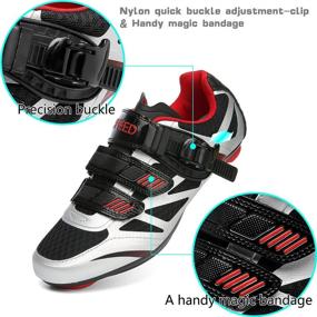 img 1 attached to AMESHON Cycling Peloton Compatible Numeric_11_Point_5 Men's Shoes for Athletic