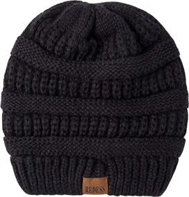 img 2 attached to 🎩 REDESS Slouchy Beanie Hat for Men and Women - Winter Warm Chunky Soft Oversized Cable Knit Cap