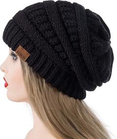 img 3 attached to 🎩 REDESS Slouchy Beanie Hat for Men and Women - Winter Warm Chunky Soft Oversized Cable Knit Cap