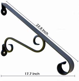 img 3 attached to Enhance Safety and Style with Yahpetes 1-2 Steps Porch Handrail: Wrought Iron Grab Rail for Outdoor Steps