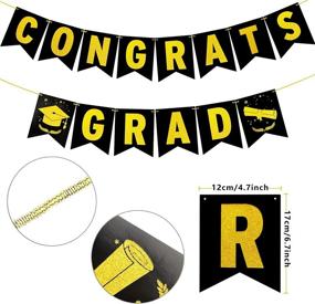 img 3 attached to Graduation Decorations Glittery Congrats Balloons