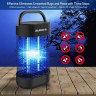 🪰 amufer electric bug zapper, mosquito killer plug in, 14w high-power indoor electric mosquito, bug, fly trap for bedroom, kitchen, office with wide coverage - includes 1-pack replacement bulbs logo