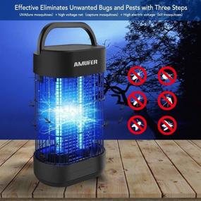 img 4 attached to 🪰 AMUFER Electric Bug Zapper, Mosquito Killer Plug in, 14W High-Power Indoor Electric Mosquito, Bug, Fly Trap for Bedroom, Kitchen, Office with Wide Coverage - Includes 1-Pack Replacement Bulbs