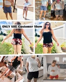 img 2 attached to 🩳 ONLYSHE Women's Casual Drawstring Pocketed Shorts for Summer: Loose Fit Athletic Sports Short Pants