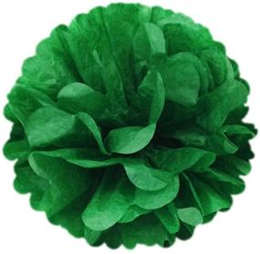 img 2 attached to 🎉 Vibrant Kelly Green Tissue Pom Poms - 14" Set of 3 for Weddings, Birthdays, Baby Showers, and Nursery Décor