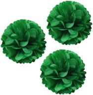 🎉 vibrant kelly green tissue pom poms - 14" set of 3 for weddings, birthdays, baby showers, and nursery décor logo