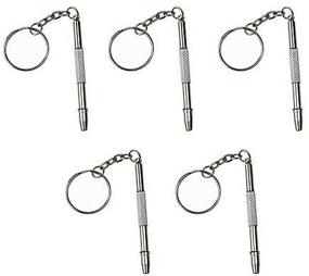 img 3 attached to 🔧 Convenient OptiPlix Mini 4-in-1 Screwdriver Keychain Eyeglass Repair Kit - Bundle of 5 Packs