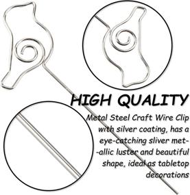 img 2 attached to 🐦 H&amp;W 50pcs Bird Ring Loop Round Shape DIY Craft Wire Clip: Elegant Metal Table Card Holders for Party Birthday Office – Memo Holder, Photo Picture Frame, Cake Topper