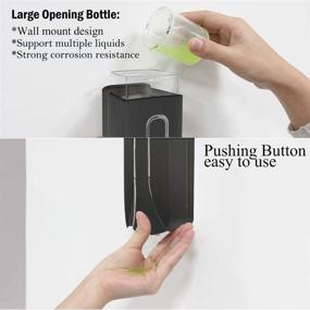 img 2 attached to 🛀 AUMIO Shampoo and Conditioner Dispenser Set - Wall Mount Soap Dispenser for Shower Bath - 2 Pack ABS Liquid Dispensers - Hotel and Home Accessories - 2x350ml Black