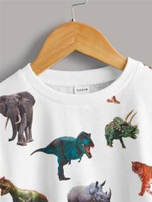 img 2 attached to 🦖 WDIRARA Toddler Dinosaur Sweatshirt: Colorful Boys' Clothing Essential