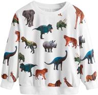 🦖 wdirara toddler dinosaur sweatshirt: colorful boys' clothing essential logo