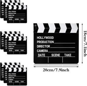 img 3 attached to 🎥 10-Piece Movie Clapboard: Writable Cardboard Clapper Board for Action Scene Film Props