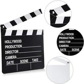 img 2 attached to 🎥 10-Piece Movie Clapboard: Writable Cardboard Clapper Board for Action Scene Film Props
