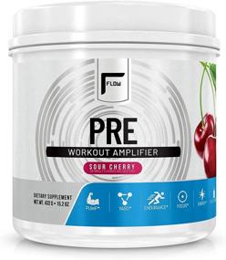 img 3 attached to 💪 Flow Supplements, Sour Cherry Natural Pre-Workout Powder: Amplify Workout, Boost Pump, Vascularity, Endurance, Focus, Energy - Fully Dosed, 30 Servings