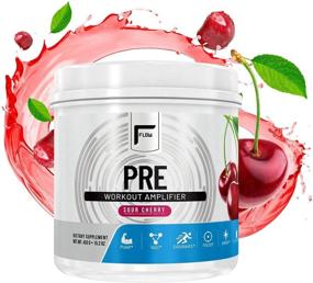 img 1 attached to 💪 Flow Supplements, Sour Cherry Natural Pre-Workout Powder: Amplify Workout, Boost Pump, Vascularity, Endurance, Focus, Energy - Fully Dosed, 30 Servings