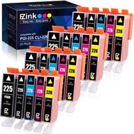 🖨️ e-z ink (tm) совместимый картридж для замены чернил для canon pgi-225 cli-226 pgi225 cli226 - mg6220 mg6120 mg5320 mx882 mx892 (20 штук - 4 больших черных, 4 синих, 4 малиновых, 4 желтых, 4 маленьких черных) логотип