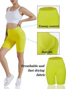 img 1 attached to 🩳 Chiphell 5-Inch High Waist Biker Shorts for Women with Butt Lift - Ideal for Workout, Running, Yoga, and Casual Wear