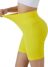 img 3 attached to 🩳 Chiphell 5-Inch High Waist Biker Shorts for Women with Butt Lift - Ideal for Workout, Running, Yoga, and Casual Wear