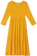 👗 stylish noomelfish sleeve casual dresses with pockets for girls' clothing and dresses logo