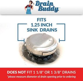 img 1 attached to Drain Buddy Clog Preventing Bathroom Sink Stopper/Strainer - Easy Installation, Ideal for 1.25” Bathroom Sink Drains, Chrome Plated Plastic Caps