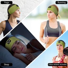 img 1 attached to 🎧 Fulext Sleep Headphones Bluetooth Headband - Sports Headband Headphones with Long Time Play, Built-in Speakers - Perfect for Workout, Running, Yoga & Sleeping