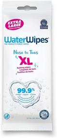 img 4 attached to 🚿 WaterWipes XL Unscented, No-Rinse, Textured Bath Wipes for Sensitive & Newborn Skin, 1 Pack (16 Count): Ultimate Hygiene Solution