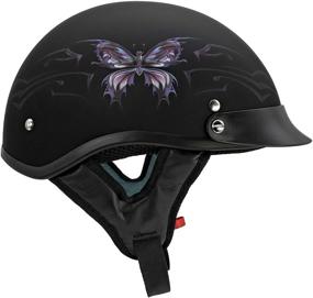 img 2 attached to VCAN Cruiser Intricate Butterfly Motorcycle Half Helmet: Stylish and Safe Headgear