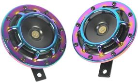 img 3 attached to CARMOCAR Eletric Car Horn Kit 12V 135Db Super Loud High Tone And Low Tone Metal Twin Horn Kit With Bracket For Cars Trucks SUVs RVs Vans Motorcycles Off Road Boats (Neo Chrome)