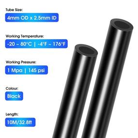 img 2 attached to 🔧 Versatile and Durable: Tailonz Pneumatic Black Polyurethane 32 8Ft Resilient Tubing