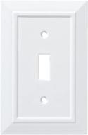 🏛️ stylish classic architecture single switch wall plate in white by franklin brass логотип