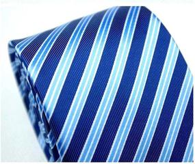 img 1 attached to Classic Striped Jacquard Wedding Business Men's Accessories for Ties, Cummerbunds & Pocket Squares