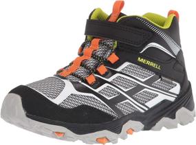 img 4 attached to Мальчикам: ботинки Merrell Moab Wtprf Olive Black - необходимые снаряжение для активного отдыха на природе.