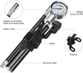 img 3 attached to 🚲 ThreeH Bike Pump Repair Kit: Mini Pump Barometer for Presta & Schrader Valve Bicycle Tools BP06