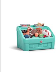 img 3 attached to 🎨 Step2 2-in-1 Toy Box & Art Lid: Convenient, Mint Plastic Toy & Art Storage Container