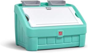 img 4 attached to 🎨 Step2 2-in-1 Toy Box & Art Lid: Convenient, Mint Plastic Toy & Art Storage Container