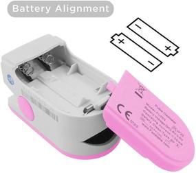 img 2 attached to 🩺 Facelake FL-350 Pink Pulse Oximeter with Carrying Case, Batteries, and Lanyard: Accurate and Portable Oxygen Monitoring Device