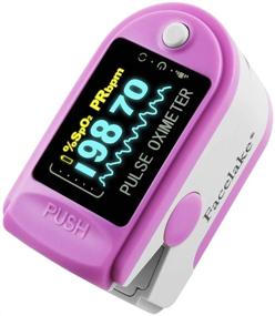 img 4 attached to 🩺 Facelake FL-350 Pink Pulse Oximeter with Carrying Case, Batteries, and Lanyard: Accurate and Portable Oxygen Monitoring Device