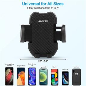 img 3 attached to Newppon 360-Degree Rotation Car Vent Phone Holder: Handsfree Cellphone Mount Cradle Compatible with iPhone 12, iPhone 11 Pro Max, iPhone Mini, iPhone XS, iPhone XR, iPhone SE, iPhone 8, Samsung Galaxy 21 Ultra, Samsung Galaxy 20, Samsung Galaxy 10 Plus, Pixel, and Oneplus