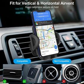 img 2 attached to Newppon 360-Degree Rotation Car Vent Phone Holder: Handsfree Cellphone Mount Cradle Compatible with iPhone 12, iPhone 11 Pro Max, iPhone Mini, iPhone XS, iPhone XR, iPhone SE, iPhone 8, Samsung Galaxy 21 Ultra, Samsung Galaxy 20, Samsung Galaxy 10 Plus, Pixel, and Oneplus