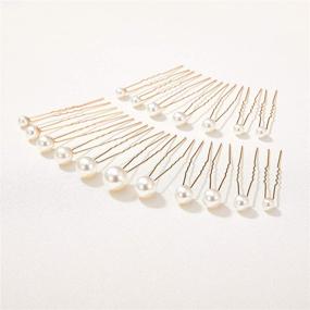 img 1 attached to 💍 18Pcs Pearl Bridal Hair Pins Set with SweetV Wedding Hair Accessories for Brides